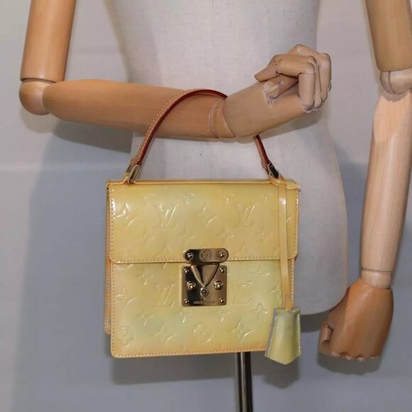 LOUIS VUITTON Monogram Vernis Spring Street Hand Bag Gris - Picture 1 of 16